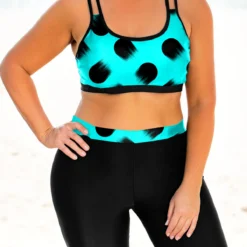 High Waisted Plus Size Polka Dot Bikini Set