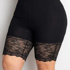 High Waisted Plus Size Lace Stitching Legging