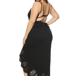 Spaghetti Strap Plus Size Pierced Dettail Cover Up -Rosewe Online Store 270450 P 1618377504675