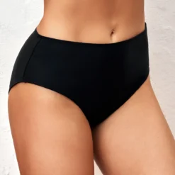 Black Plus Size High Waisted Swimwear Panty 13 Black Plus Size High Waisted Swimwear Panty -Rosewe Online Store 288527 P 164187152225002