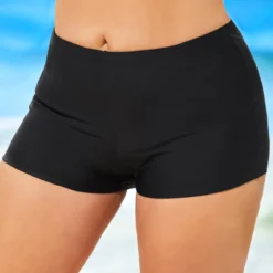 Black High Waisted Plus Size Swimwear Shorts 8 Black High Waisted Plus Size Swimwear Shorts -Rosewe Online Store 291652 P 16448379914942