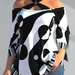 Polka Dot White Cross Strap Striped T Shirt 5 Polka Dot White Cross Strap Striped T Shirt -Rosewe Online Store 309144 P 1657606611577