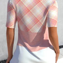 Plus Size Plaid Short Sleeve T Shirt -Rosewe Online Store 323483 P 1676614082860