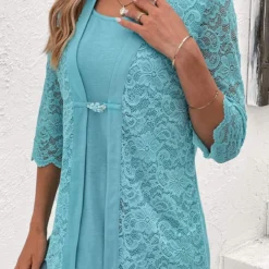 Square Neck Fake 2in1 Light Blue T Shirt 9 Square Neck Fake 2in1 Light Blue T Shirt -Rosewe Online Store 331872 P 16841472051212