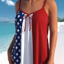 Plus Size High Waisted Multi Color Tankini Set 11 Plus Size High Waisted Multi Color Tankini Set -Rosewe Online Store 334806 P 1685699051044